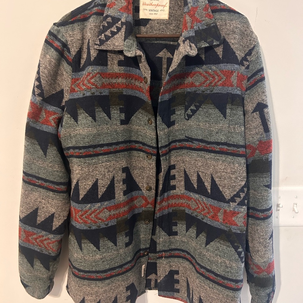 Weatherproof Jacket - Blue, Gray, and Red L